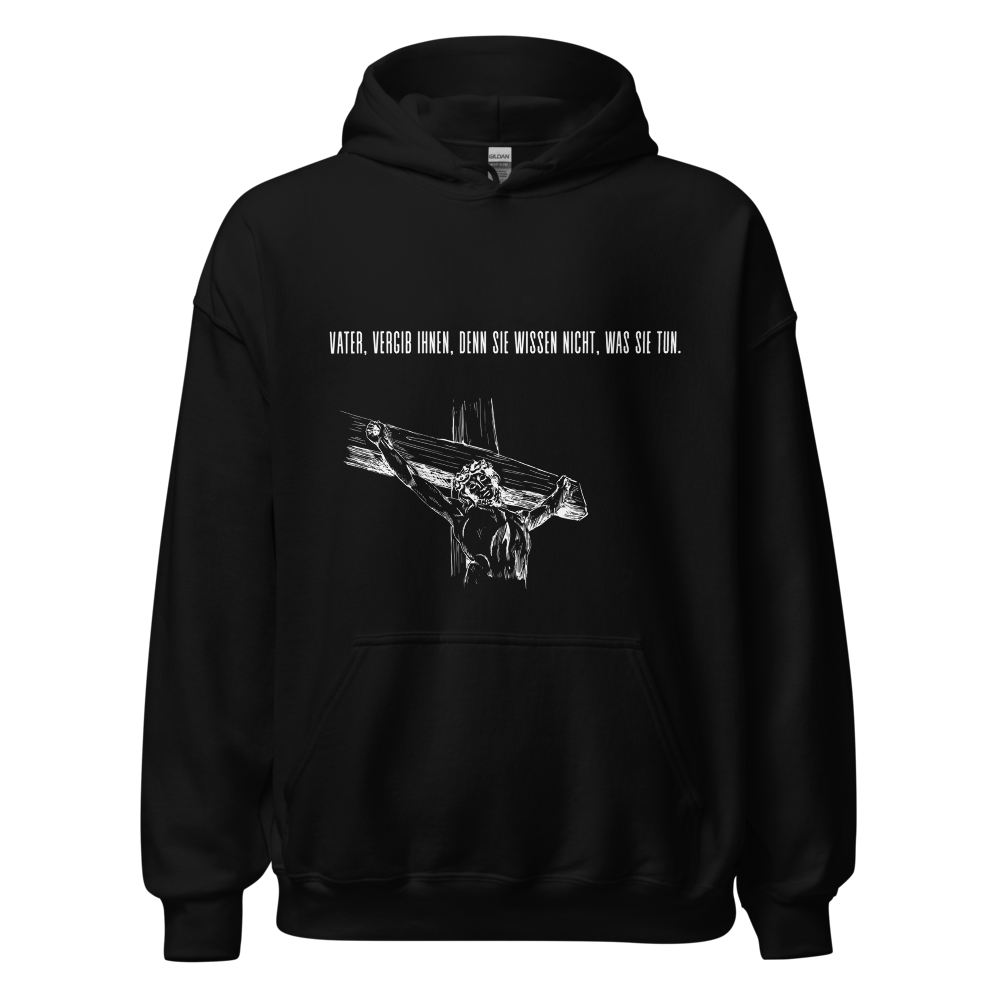 Unisex-Kapuzenpullover "Vater vergib Ihnen"