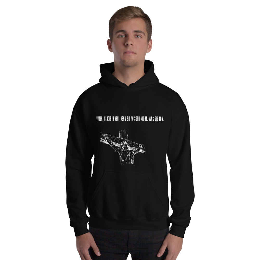 Unisex-Kapuzenpullover "Vater vergib Ihnen"