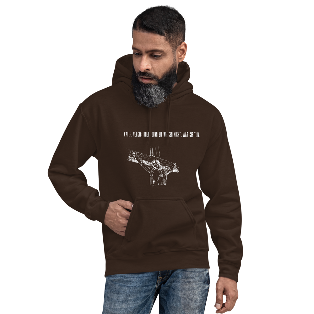 Unisex-Kapuzenpullover "Vater vergib Ihnen"
