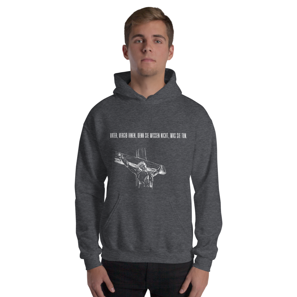 Unisex-Kapuzenpullover "Vater vergib Ihnen"
