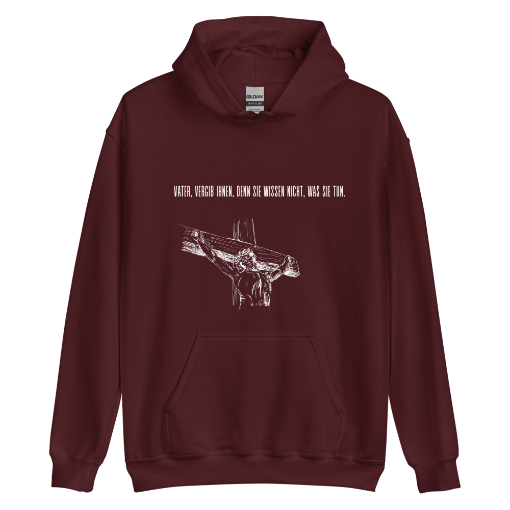 Unisex-Kapuzenpullover "Vater vergib Ihnen"