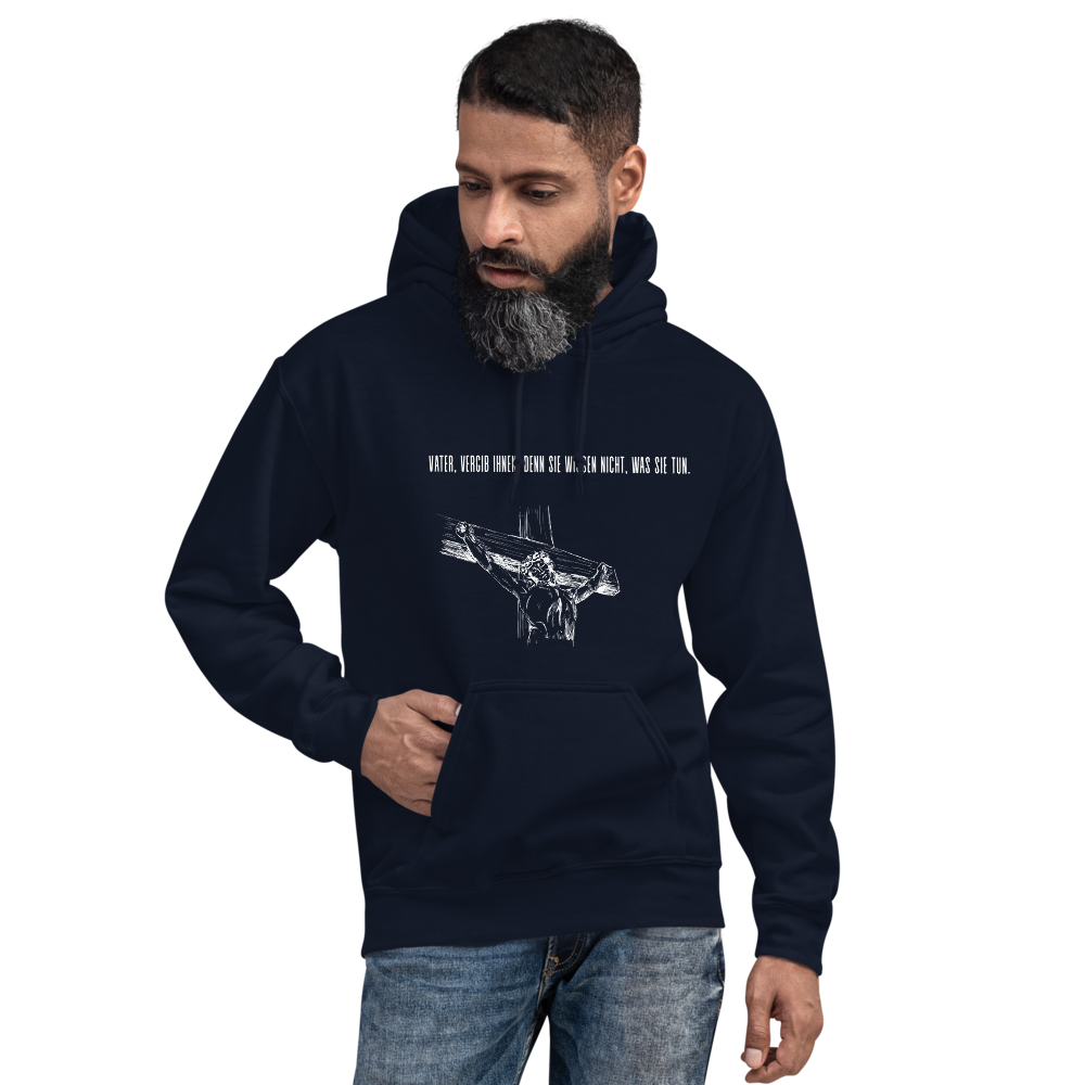 Unisex-Kapuzenpullover "Vater vergib Ihnen"